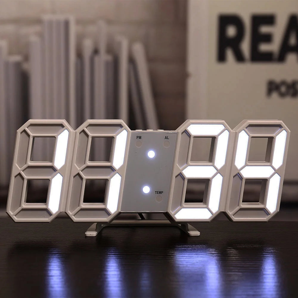 Reloj LED 3D minimalista