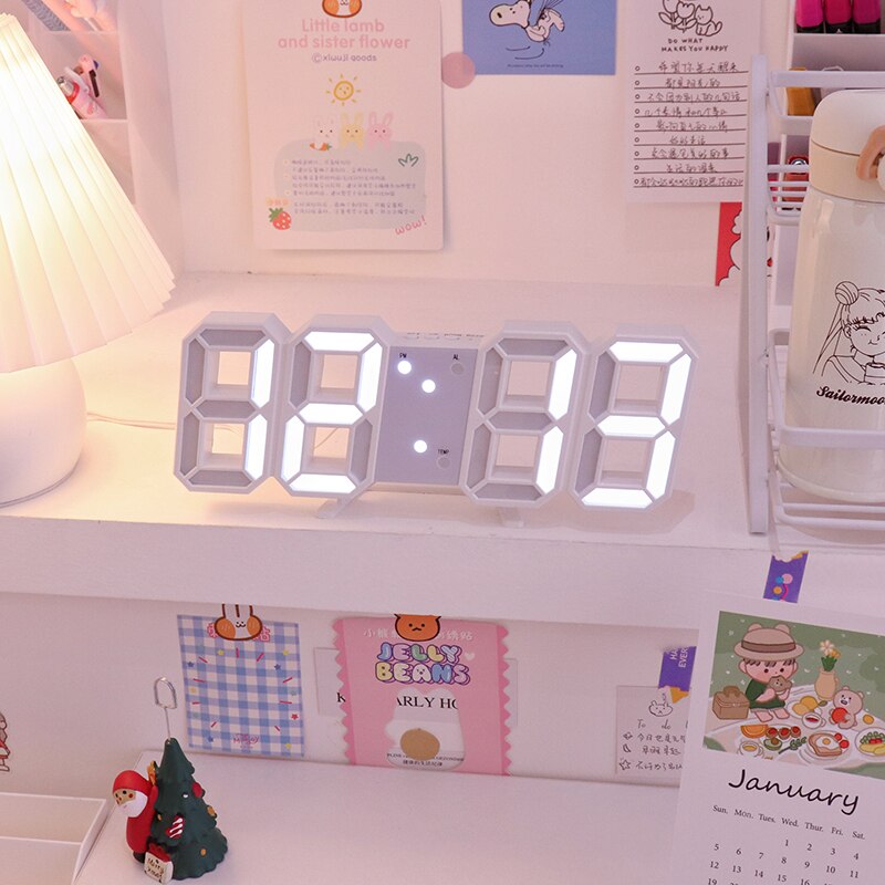 Reloj LED 3D minimalista