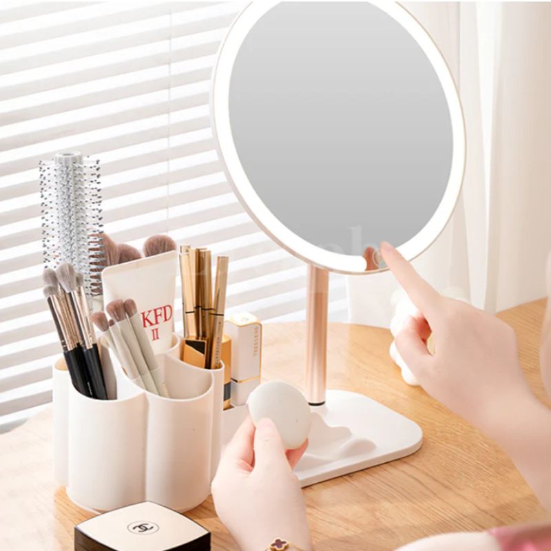 Beauty Station - Vanity LED + Organizador Giratorio