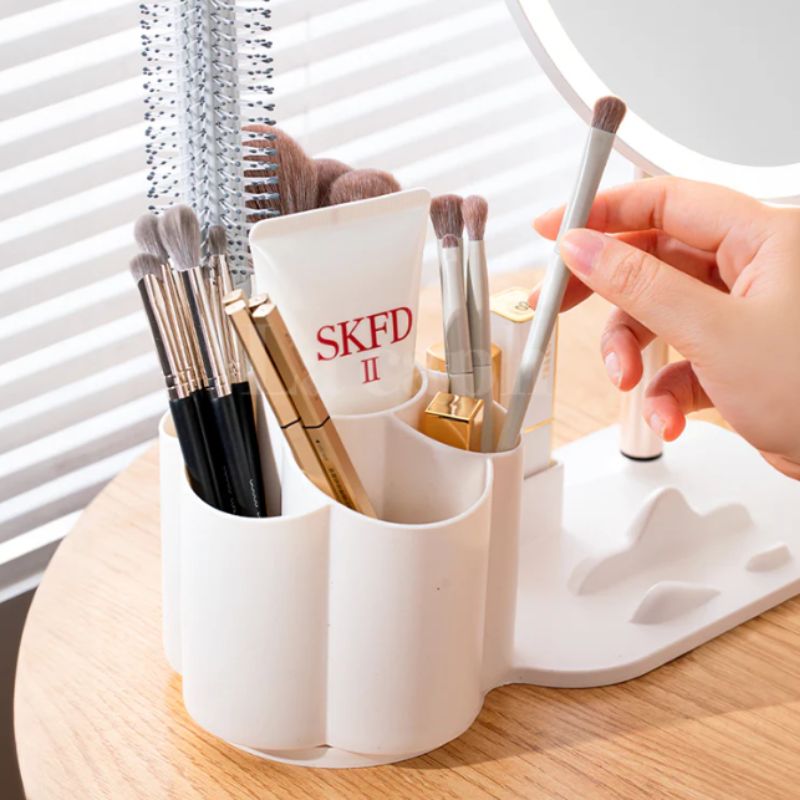 Beauty Station - Vanity LED + Organizador Giratorio