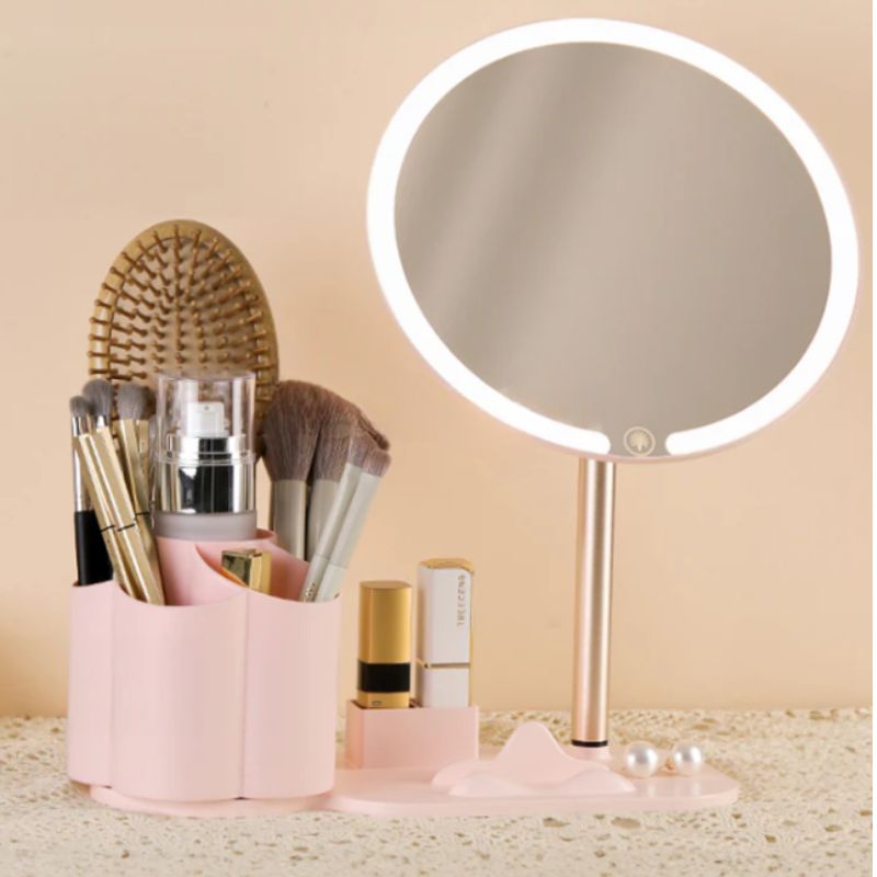 Beauty Station - Vanity LED + Organizador Giratorio