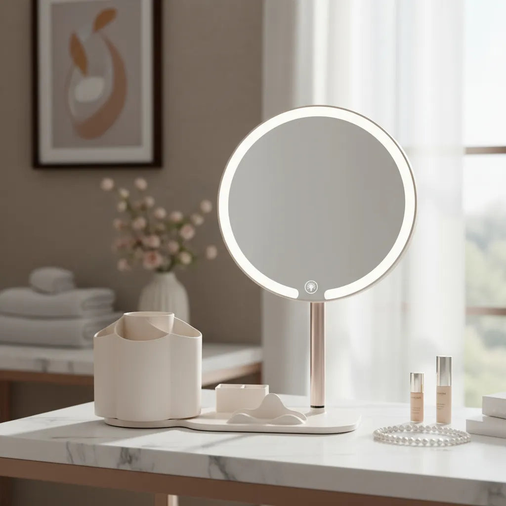 Beauty Station - Vanity LED + Organizador Giratorio