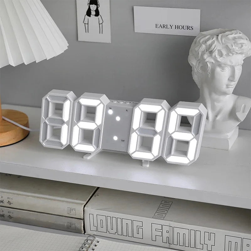 Reloj LED 3D minimalista