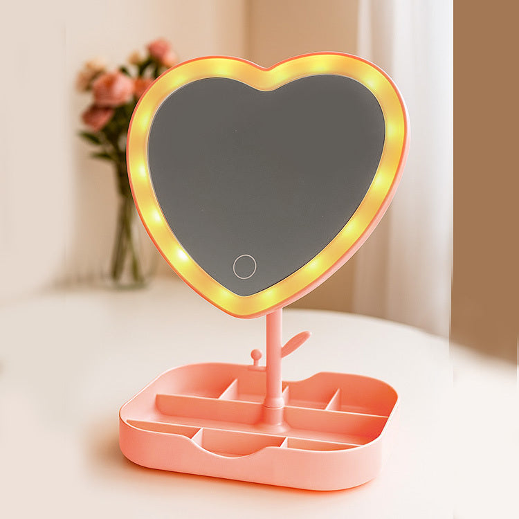 Espejo LED Corazon + Organizador